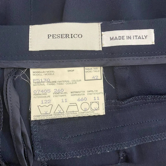 Peserico Wrap Pencil Skirt in Navy‎ Blue - Picture 10 of 12